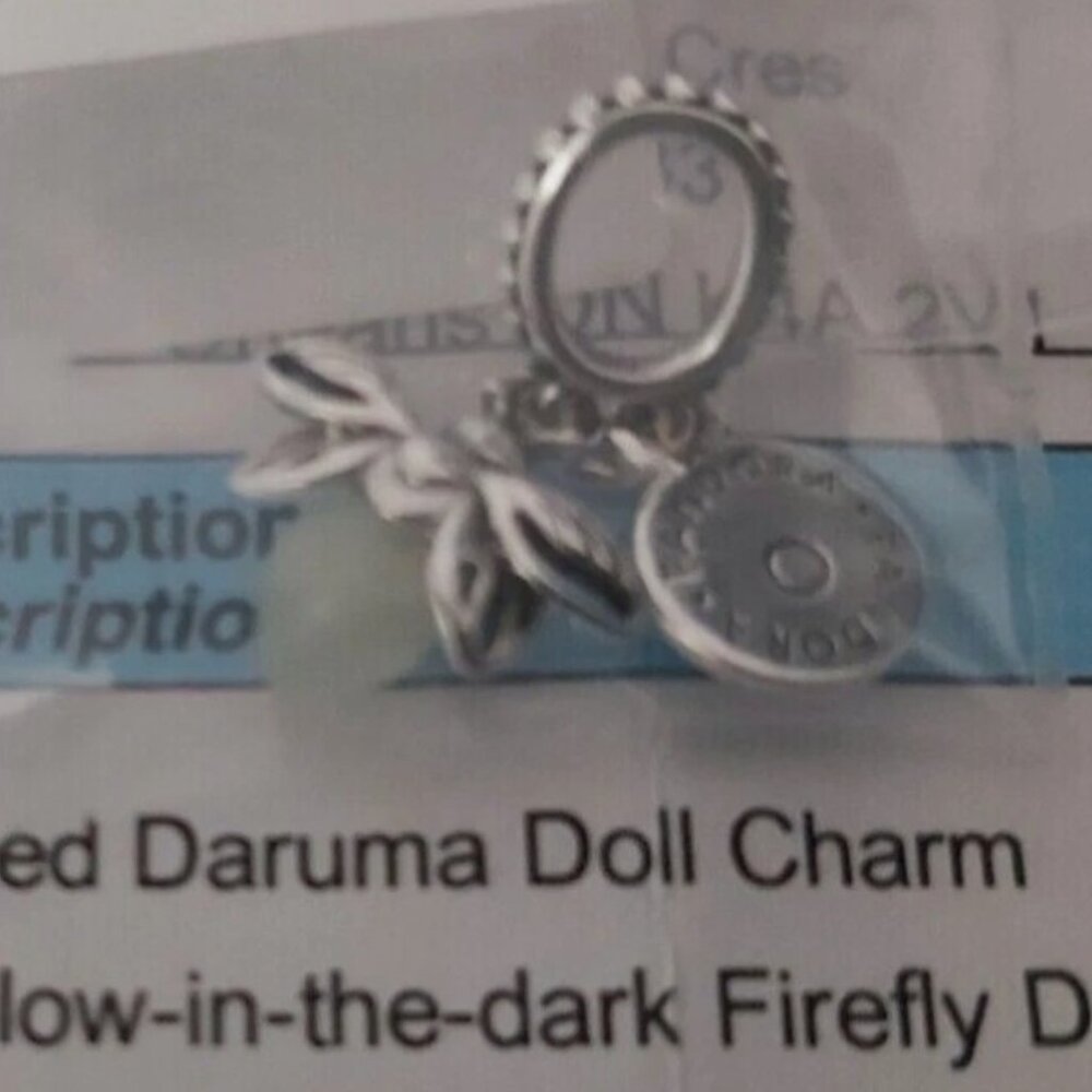 Authentic PANDORA Sterling Silver Glow-in-the-dark Firefly Dangle 799352C01